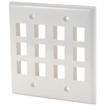 Cb Distributing 12 Slot Keystone Wall Plate ST3002099